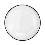 Glass with Black Edge Charger