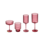 Plum Ribbed Glassware